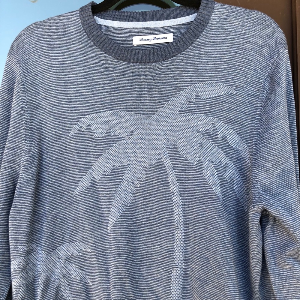 Tommy Bahama Tonal Palm Crew Neck Sweater S